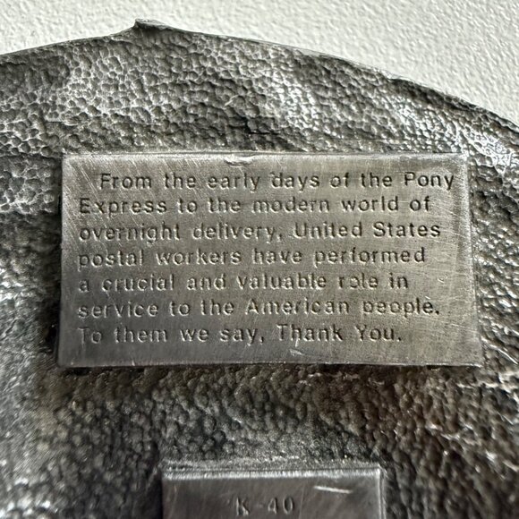 Siskiyou Buckle Co US Mail Postal Worker USPS Belt Buckle 1986 Vintage RARE - Picture 3 of 8